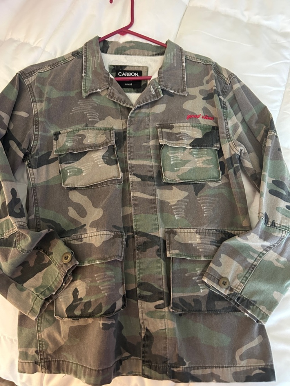 Carbon women’s Camouflage Field Jacket - Green/Brown Camo